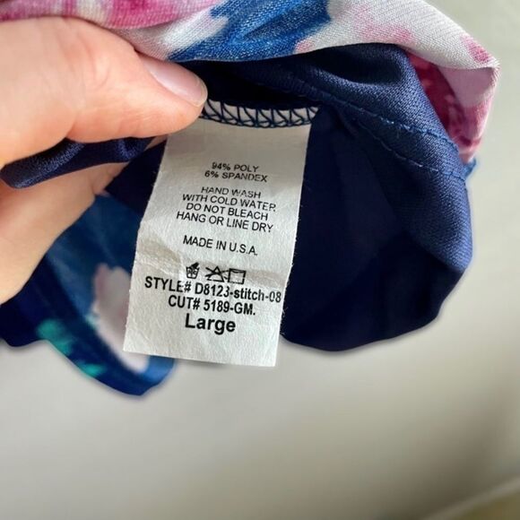 Brixon ivy faux wrap jersey style floral dress large - Picture 8 of 10